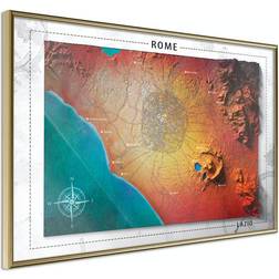 Arkiio Affisch Isometric Map: Rome [Poster] 60x40 Poster